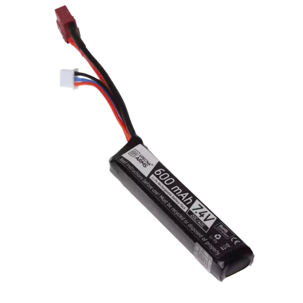 Valken Specna Arms LiPo 7.4V 600mAh 20/40C Battery for PDW (Deans) airsoft gun