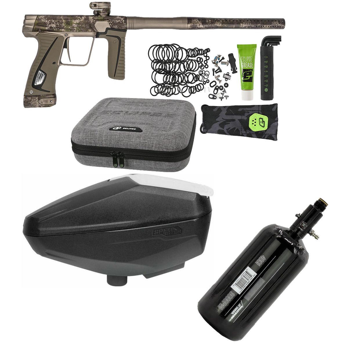 Fun On The Run Paintball Planet Eclipse 180r Core Package paintball pod pack