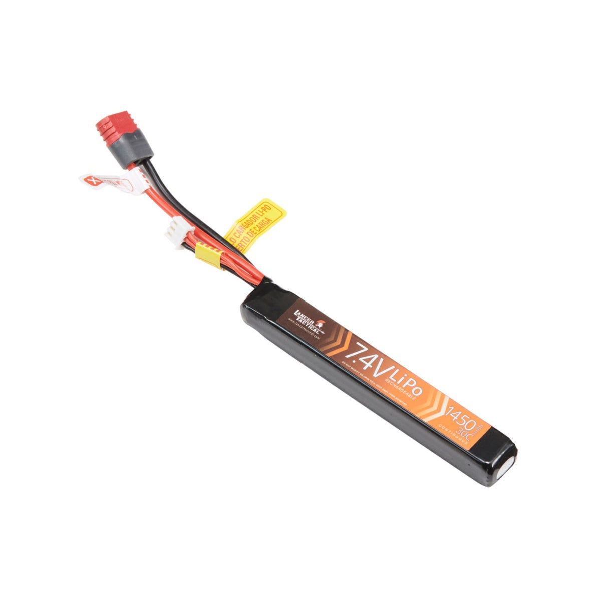 Valken Lancer Tactical Airsoft  7.4V 1450mah Li-Po Battery - Deans airsoft gun