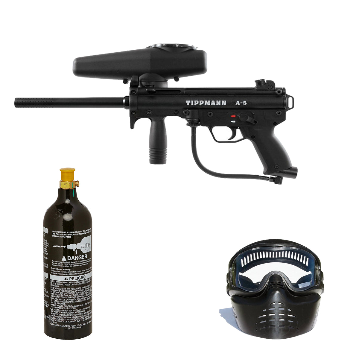 Fun On The Run Paintball Tippmann A-5 Paintball Co2 Package paintball air-system gear