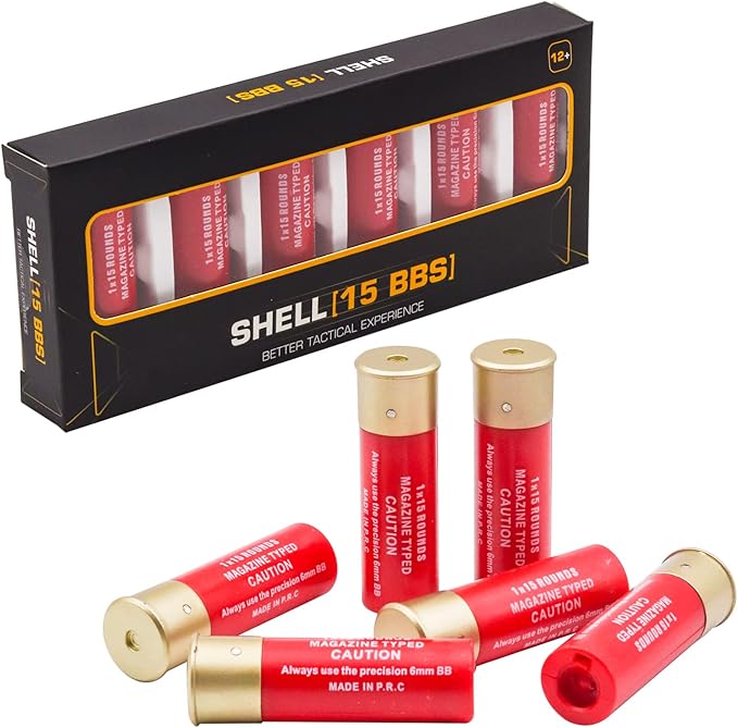 Airsoft Wholesaler Airsoft Shotgun Shells for Multi & Single Shot 15 Round  - 6 Pack airsoft gun